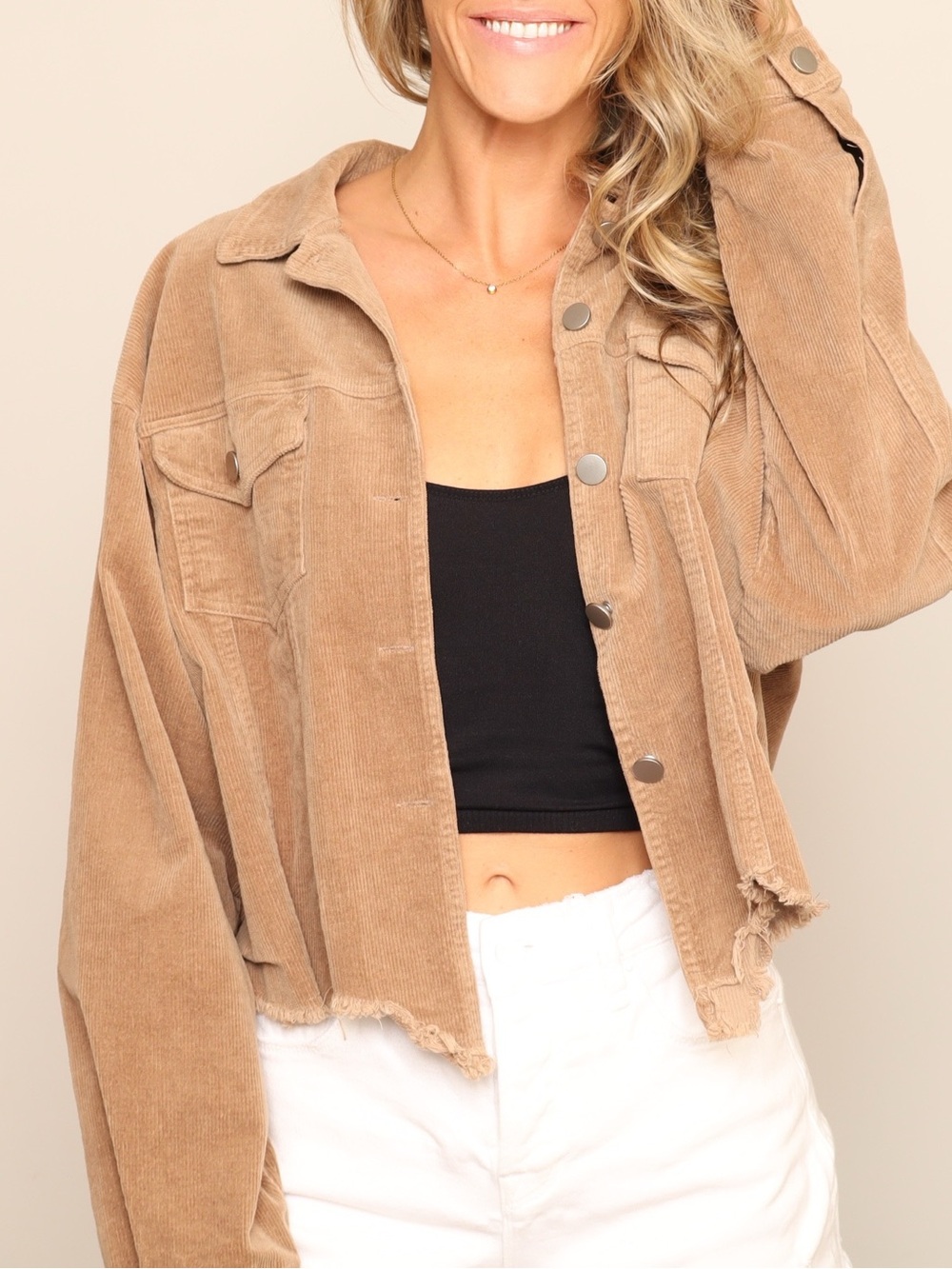 Altar’d State Corduroy Jacket in Brown - Picture 4 of 6